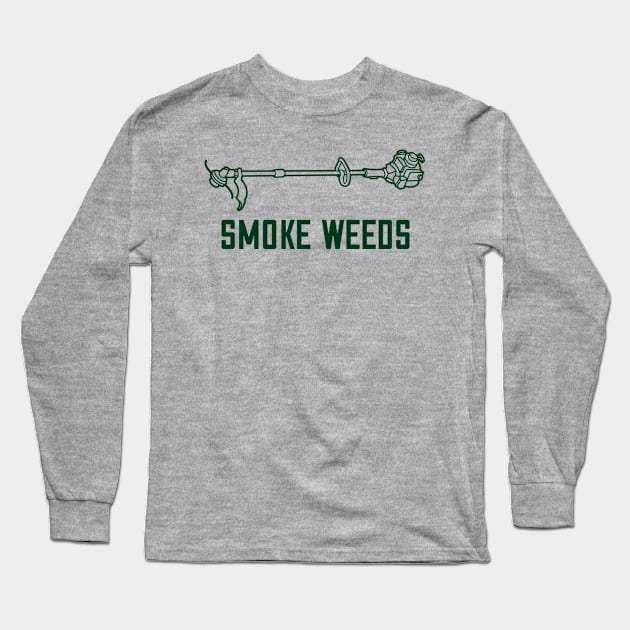 Lawn Care Weed Trimmer Pun Long Sleeve T-Shirt by Huhnerdieb Apparel